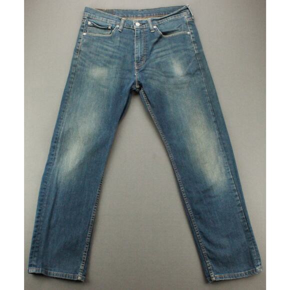 Levi’s 505 Men’s Straight Leg Jeans 32x30 Blue Denim Zip Fly - Picture 1 of 10